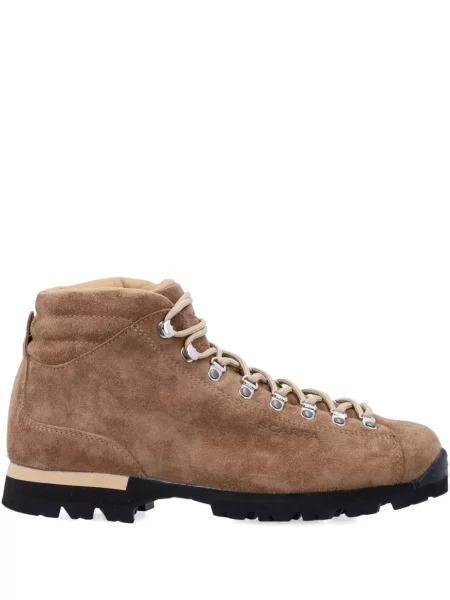 Botine Scarpa cu șireturi din dantelă maro