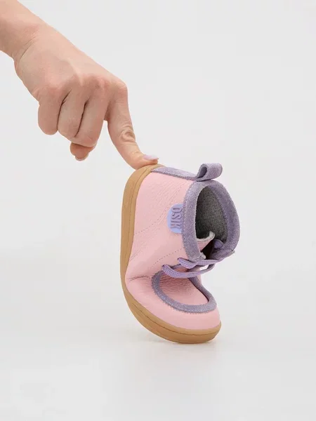 Шкіряні Дитячі Черевики OSIK Barefoot Chubby Rosy Toddlers рожевий