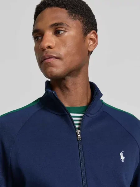 Polo Ralph Lauren bluza rozpinana z bawełną granatowa