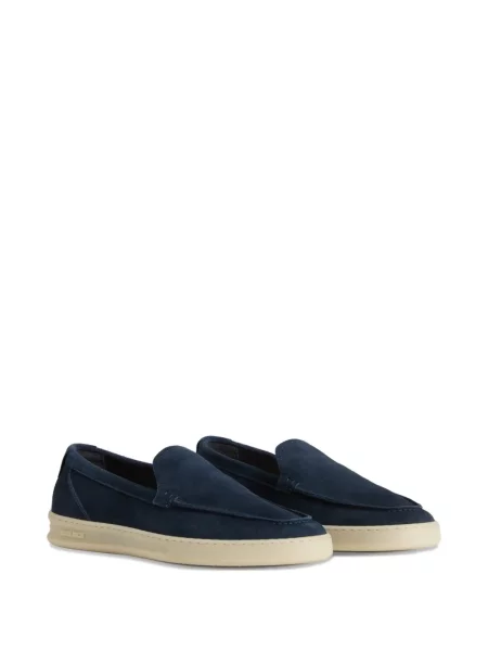Pantofi loafer Woolrich din piele de căprioară albastru