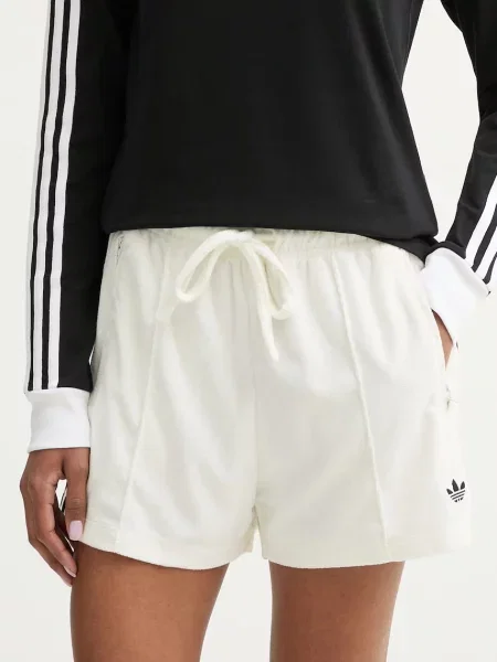 Adidas Originals kratke hlače z bombažem bež