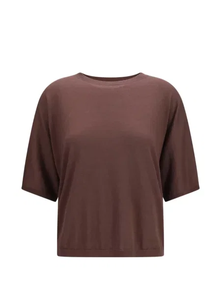 Scurt top Brunello Cucinelli tricotate maro