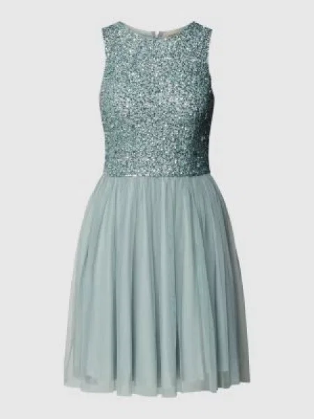 Sukienka koktajlowa o długości mini z cekinowym obszyciem Lace & Beads