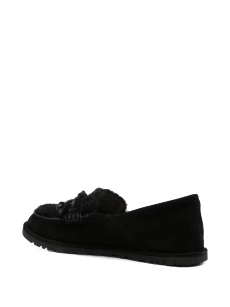 Pantofi loafer Ugg cu funde din piele de oaie negru