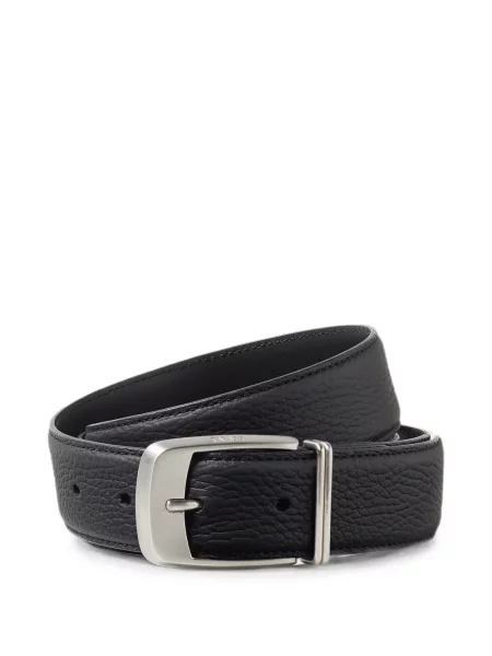 Cu centură curea Zegna din piele negru