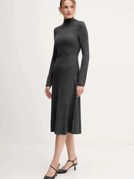 Tommy Hilfiger rochie din lână gri