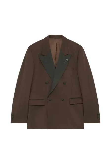 Costum Lardini cu două rânduri de nasturi maro