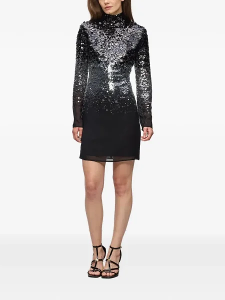 Rochie maxi Karl Lagerfeld cu paiete lungă de costum negru