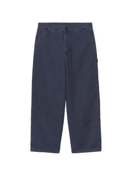 Pantaloni Carhartt Wip de catifea cord albastru