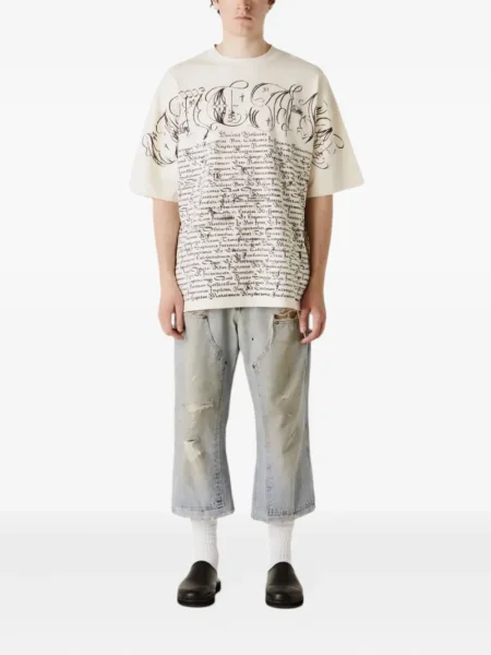 Tricou Untitled Artworks cu imagine alb