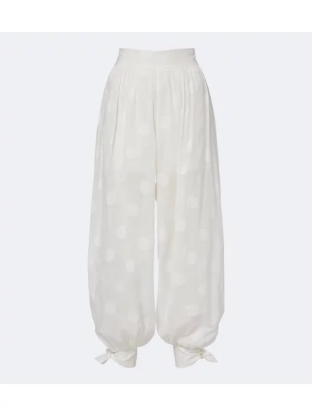 Pantaloni Zimmermann cu buline alb