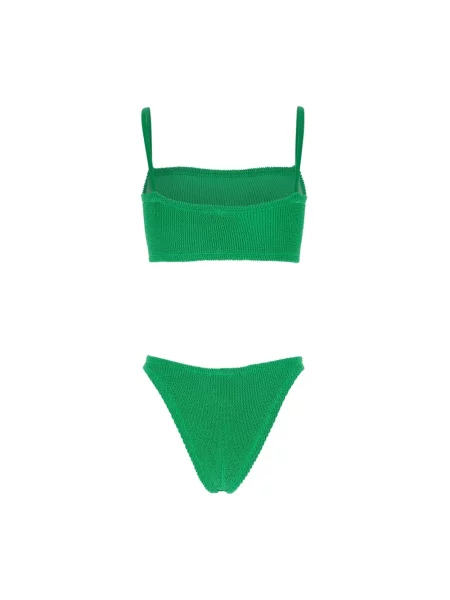 Bikini Hunza G z gorsetem zielony