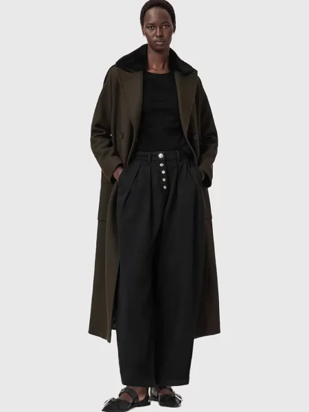 Palton Allsaints de lână negru