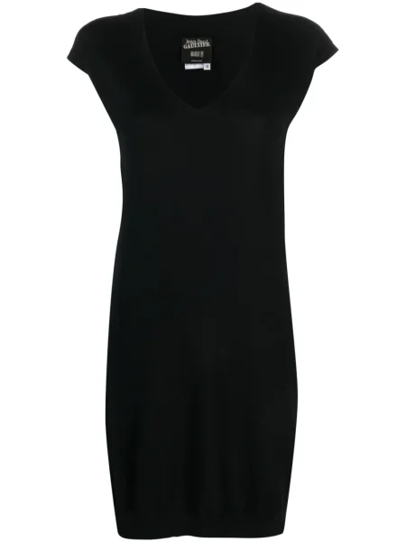 Pletené oblekové šaty bez rukávů Jean Paul Gaultier Pre-owned bez rukávů černé
