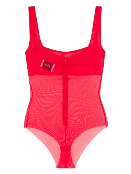 Κορμάκι Atu Body Couture από διχτυωτό κόκκινο