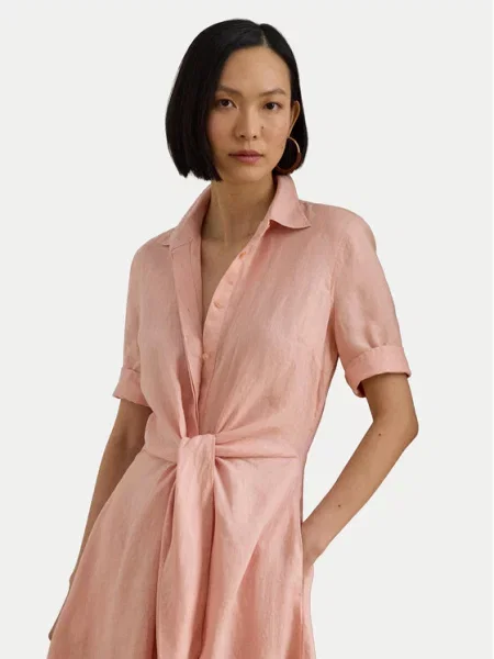 Košilové šaty LAUREN RALPH LAUREN růžové