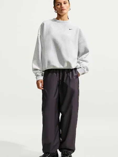 Nike Sportswear dukserica za žene s pamukom Studio Fleece siva