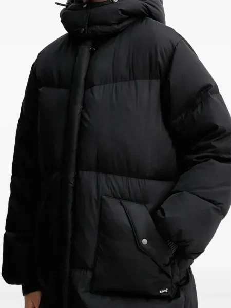 Geacă cu puf Levi's® cu glugă de flanelă albastru