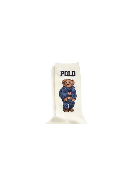 Polo Ralph Lauren klasické ponožky bílá