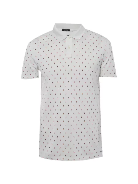 Tricou polo Boss Green Hugo Boss alb
