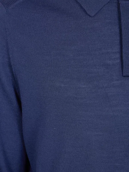 Tricou polo Paul Smith de lână albastru