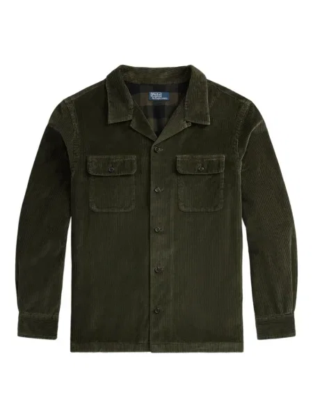 Kołnierzykowy koszulka Polo Ralph Lauren sztruksowa plisowana niebieska