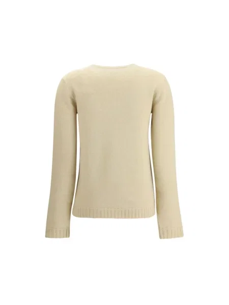 Sweter Valentino wełniany w serca beżowy