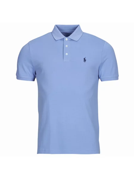 Polo majica Polo Ralph Lauren s kratkimi rokavi z mrežo modra