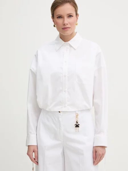 Fracomina koszula z bawełną biała