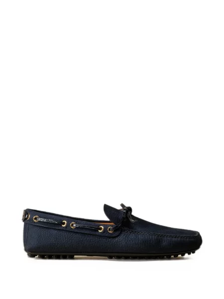Loafers Car Shoe z nubuku s potiskem modré