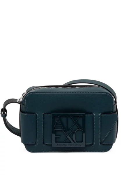 Geantă Armani Exchange cu autograf verde