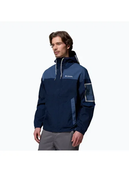 Geacă softshell pentru bărbați Columbia Challenger II Windbreaker collegiate navy/dark mountain albastru închis