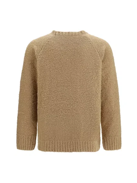 Sweter Laneus wełniany brązowy