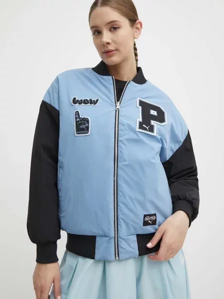 Puma kurtka bomber dwustronna PUMA X SOPHIA CHANG niebieski