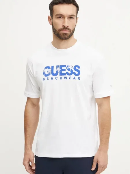 Тениска Guess с принт бяло