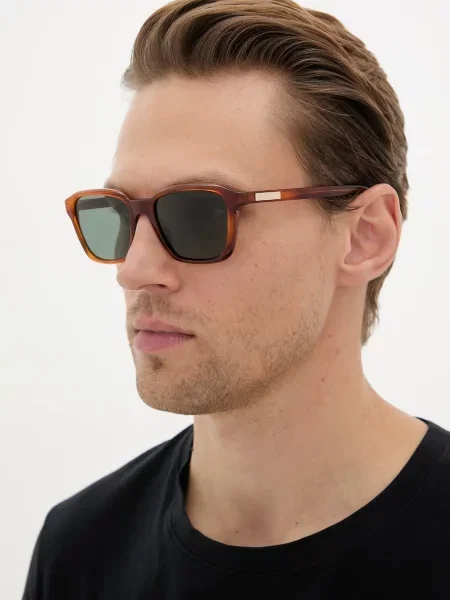 Gucci ochelari de soare pătrați pentru bărbați portocaliu