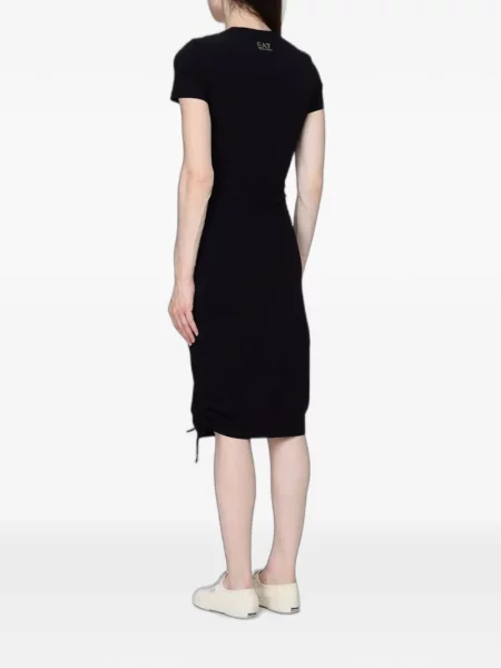Rochie midi Ea7 Emporio Armani cu imagine cu cordon negru
