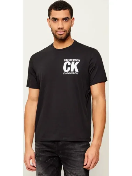 Calvin Klein Tricou CORNER GRAPHIC | regular fit negru