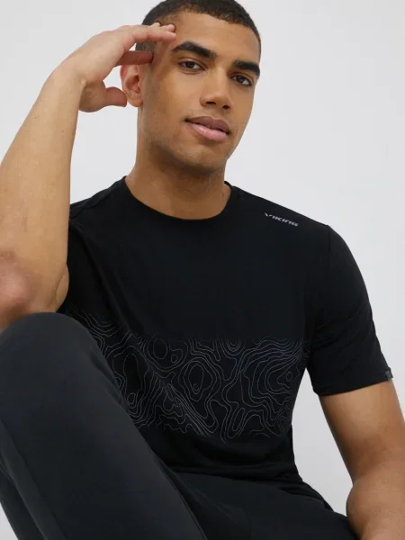 Sportovní tričko Viking Lenta s potiskem černá