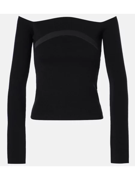 Top Nina Ricci de lână negru