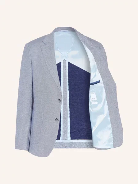 Paul Slim Fit Sako Z Jersey mid blue modré