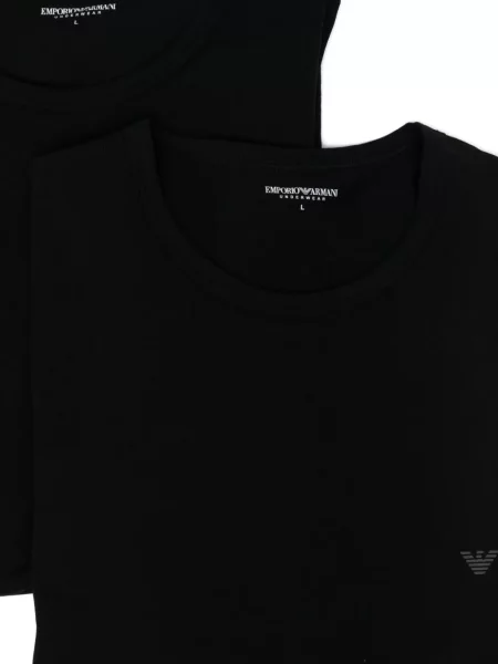 Μπλούζα Emporio Armani με αυτόγραφο μαύρο