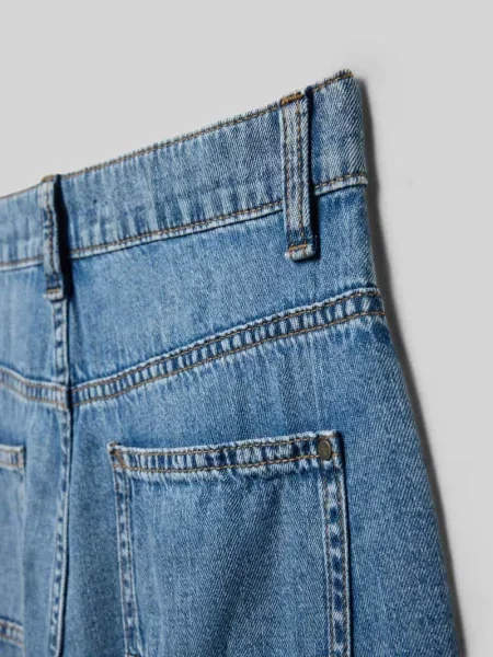 Jeansy w kroju loose fit z czystej bawełny S.oliver Red Label niebieskie