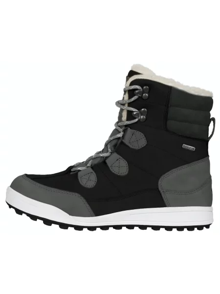 Wodoodporne buty zimowe futro wełna jagnięca czarne