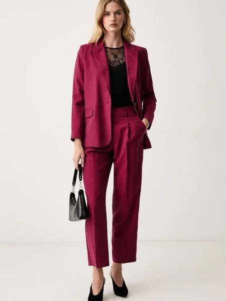 Morgan pantaloni regular pentru femei cu lyocell