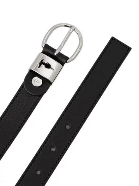 Cu centură curea Trussardi din piele cu cataramă negru