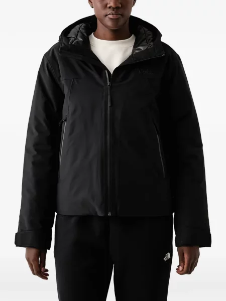 Яке The North Face бродирано с качулка черно