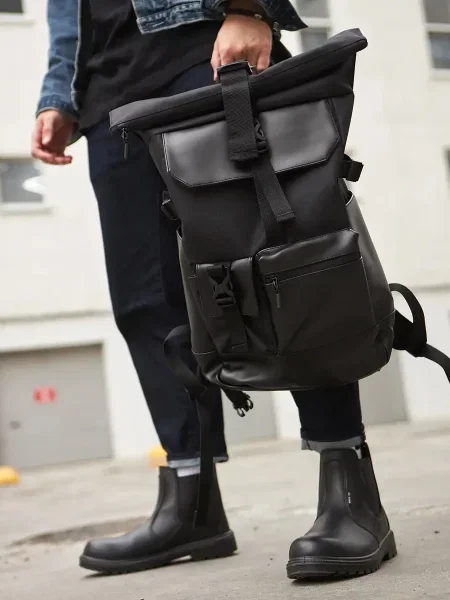 Кожаный рюкзак Tobeyou серый