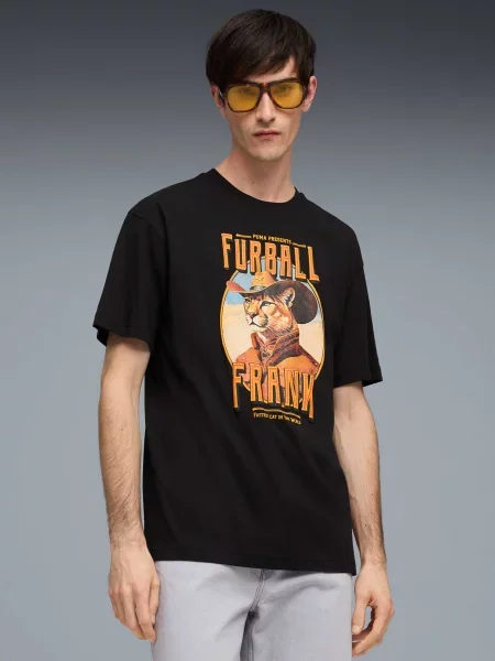 Графический футболка Puma черная