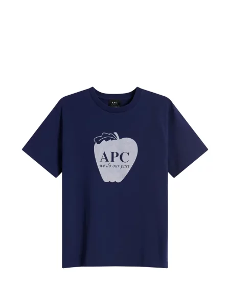 Tricou A.p.c. cu imagine albastru